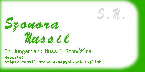 szonora mussil business card